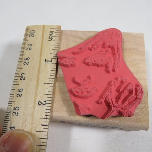 "That Look" Woman & Tulip Flower Rubber Stamp Wood Block Stampabilities - Picture 4 of 8